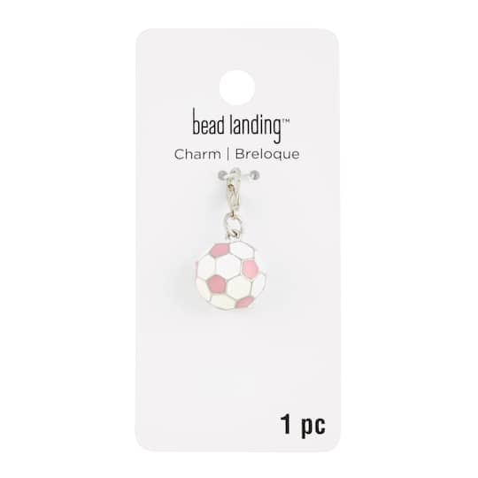 Pink Soccer Ball Charm by Bead Landing™